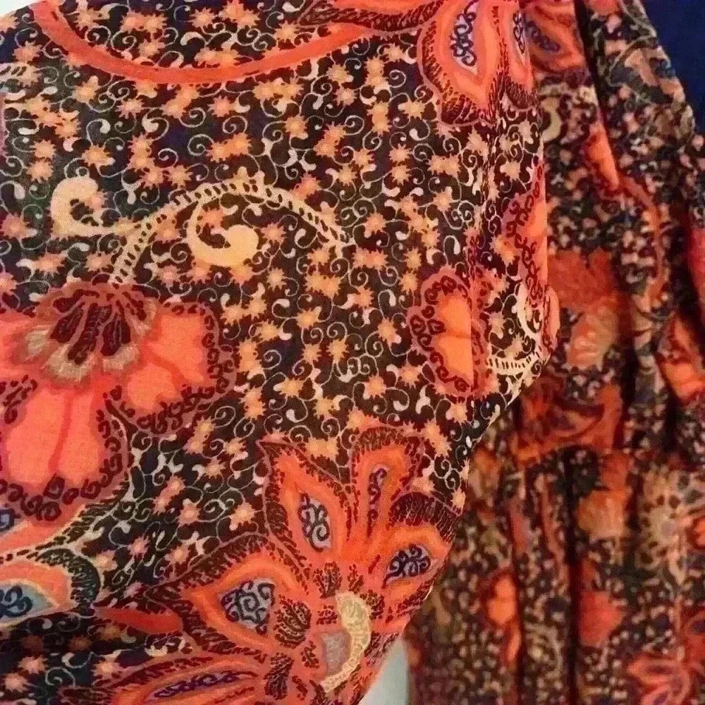 Free People Teegan Mini Dress in Peach Combo, size XS - Picture 13 of 16